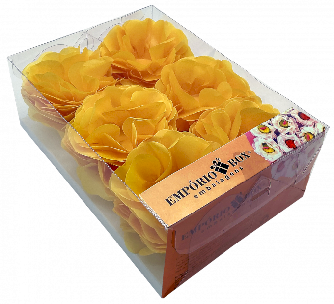 FLOR DE SEDA C/30UND 22,5X16X8CM-AMARELO GEMA