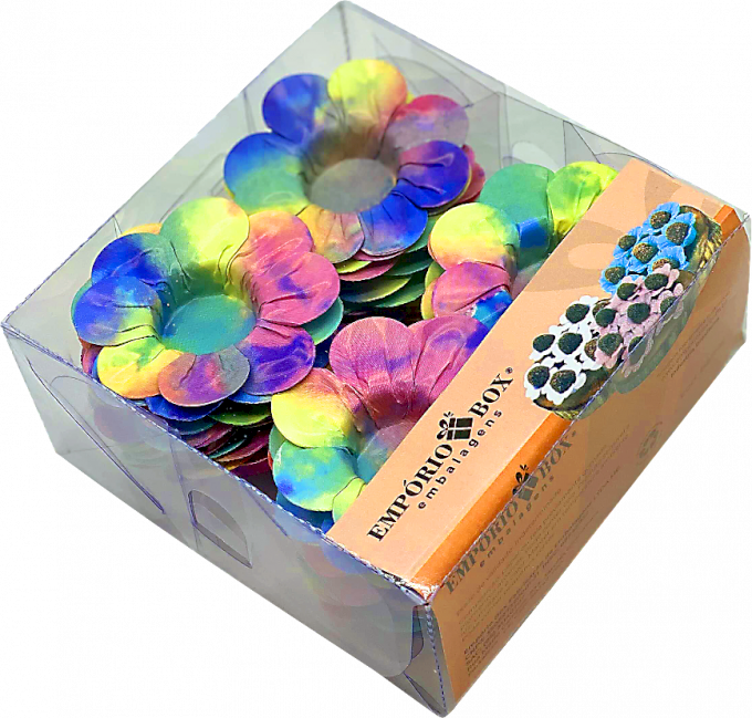 Pétala de Papel 13X13X5CM C/40UND-TIE DYE