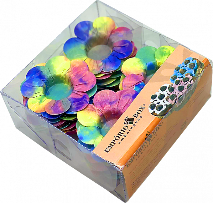 Pétala de Papel 13X13X5CM C/40UND-TIE DYE