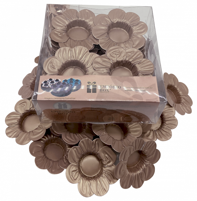 PETALA DE PAPEL GLOSS 13X13X5CM C/40UND-ROSE GOLD 