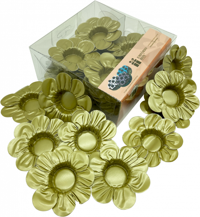 PETALA DE PAPEL GLOSS 13X13X5CM C/40UND-DOURADA