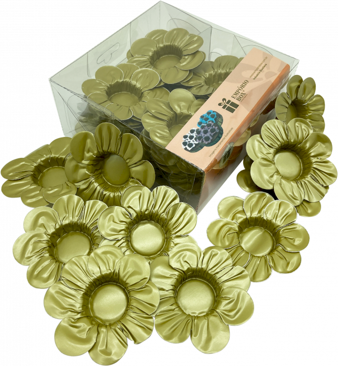 PETALA DE PAPEL GLOSS 13X13X5CM C/40UND-DOURADA