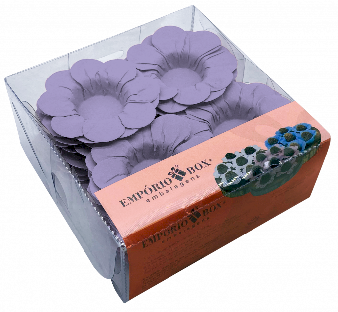 PETALA DE PAPEL 13X13X5CM C/40UND-LILAS CLARO