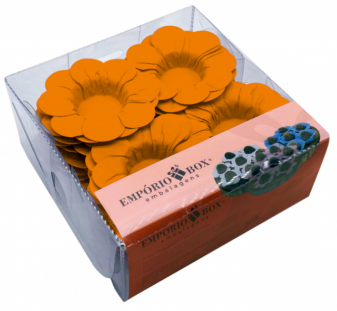 PETALA DE PAPEL 13X13X5CM C/40UND-LARANJA