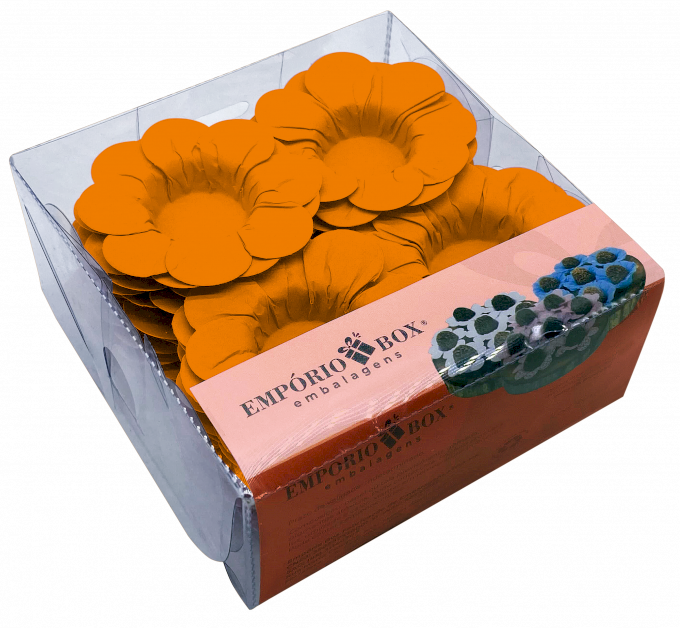 PETALA DE PAPEL 13X13X5CM C/40UND-LARANJA
