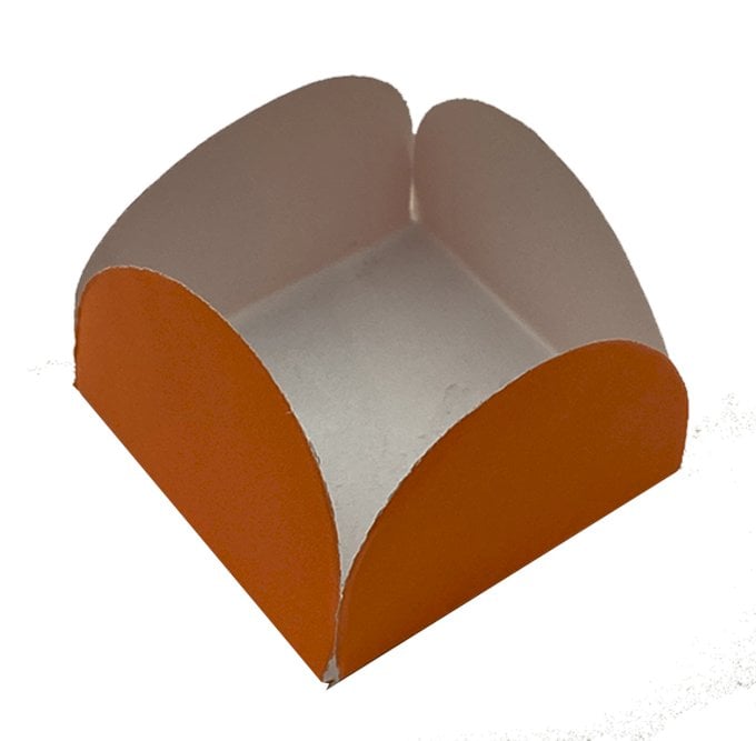 BASE PARA DOCINHO 35MM FUNDO TAMANHO C/50UND PAPEL EXTRA VIRGEM-LARANJA NEON