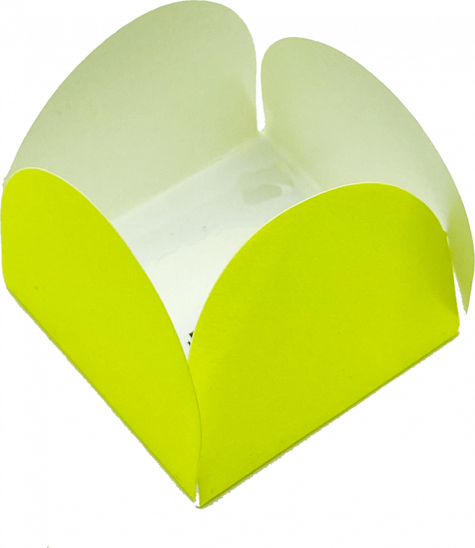 BASE PARA DOCINHO 35MM FUNDO TAMANHO C/50UND PAPEL EXTRA VIRGEM-AMARELO NEON