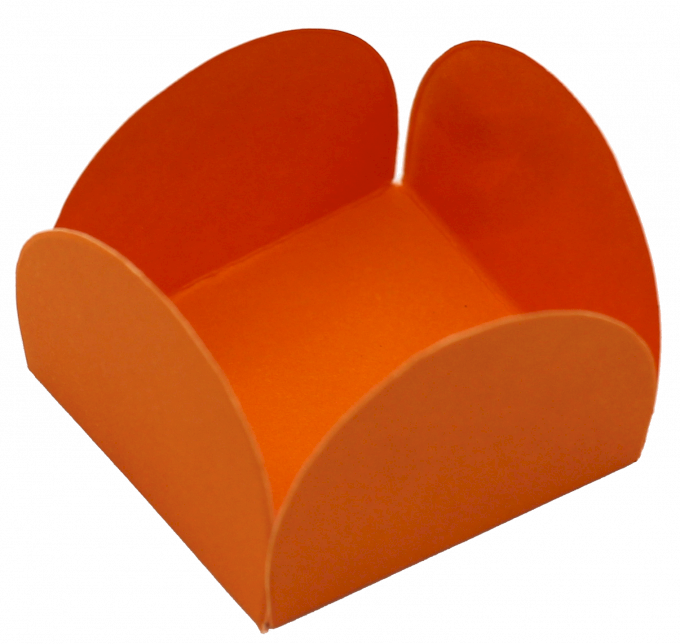 BASE PARA DOCINHO 35MM FUNDO TAMANHO C/50UND PAPEL EXTRA VIRGEM-LARANJA