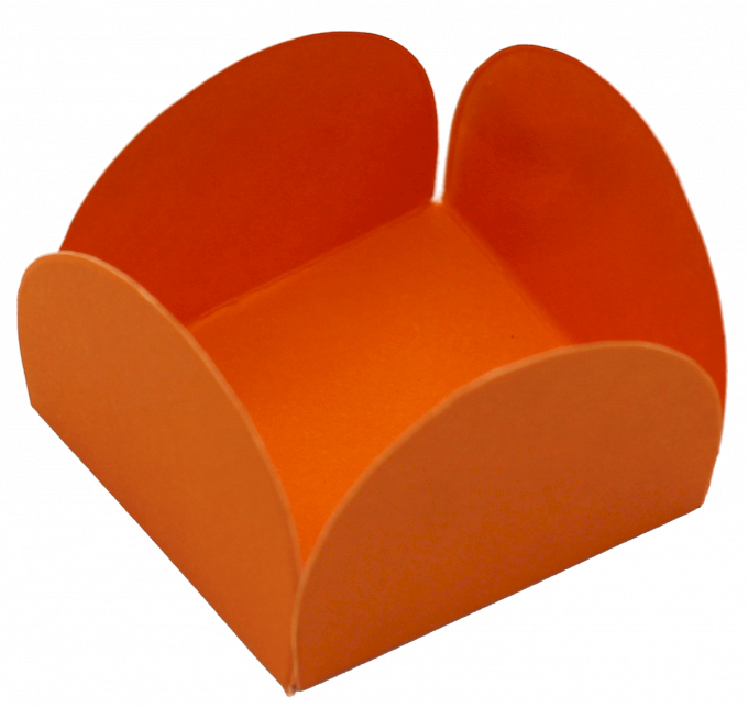 BASE PARA DOCINHO 35MM FUNDO TAMANHO C/50UND PAPEL EXTRA VIRGEM-LARANJA