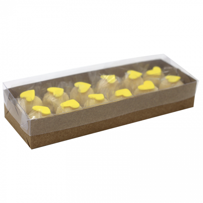 CAIXA PARA 12 BRIGADEIROS COM BERCO C/10 UND DESMONTADA-KRAFT