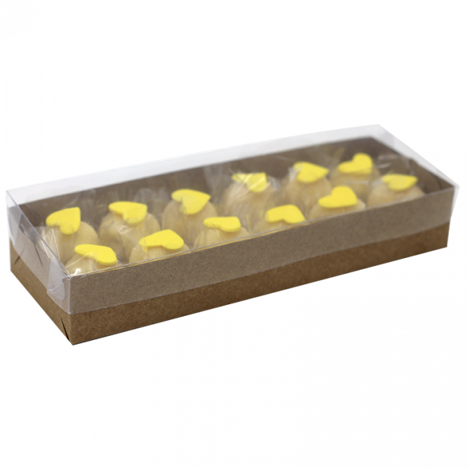 CAIXA PARA 12 BRIGADEIROS COM BERCO C/10 UND DESMONTADA-KRAFT