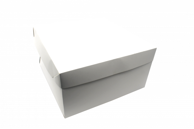 CAIXA DE TRANSPORTE DE BOLO 30X30X13CM UND BRANCO