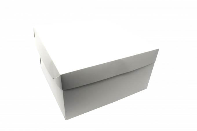 CAIXA DE TRANSPORTE DE BOLO 30X30X13CM UND BRANCO