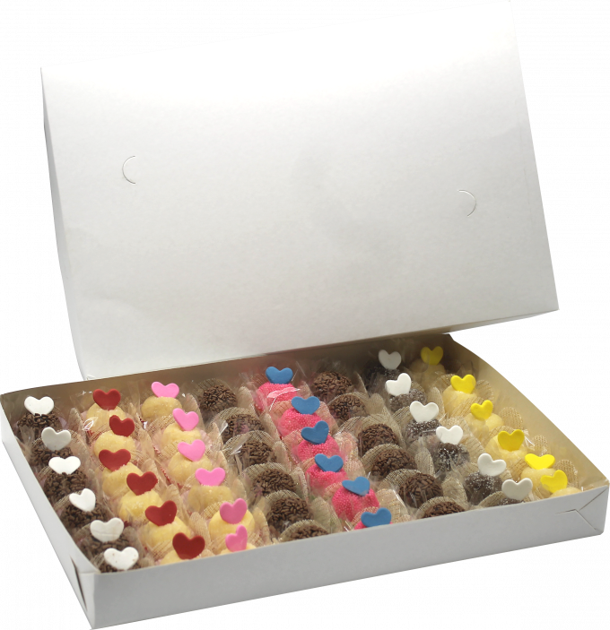 CAIXA DE TRANSPORTE 100 SALGADOS/DOCES UND BRANCO