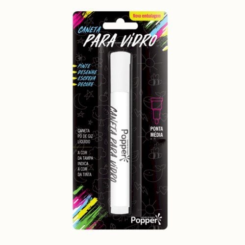 CANETA PO DE GIZ LIQUIDO BRANCO UND