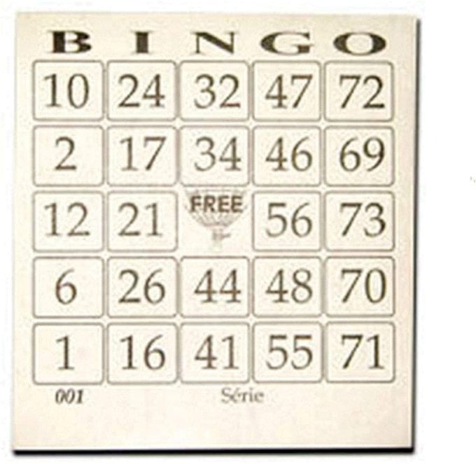 CARTELA BLOCO BINGO C/100FL