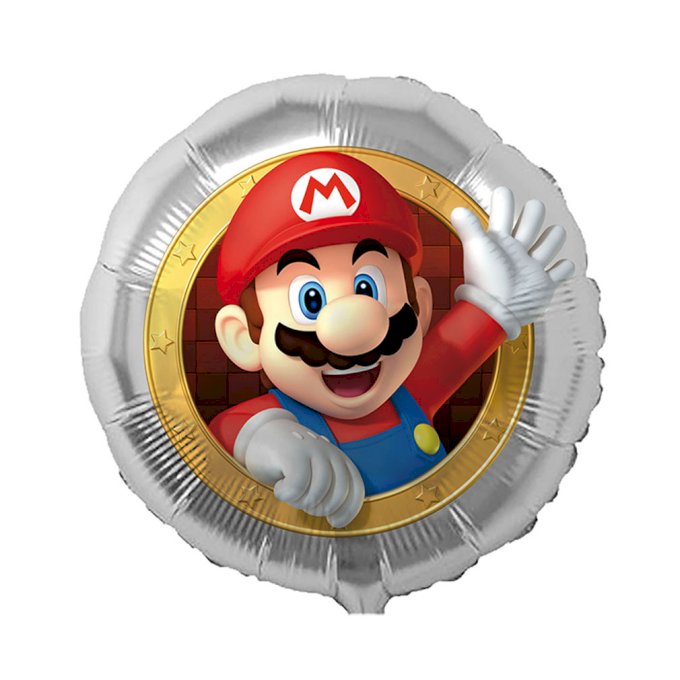 BALAO METAL REDONDO IMP SUPER MARIO UND