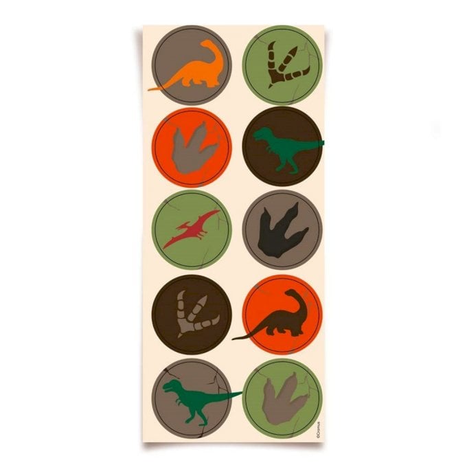 ADESIVO REDONDO MUNDO DOS DINOSSAUROS C/30UND