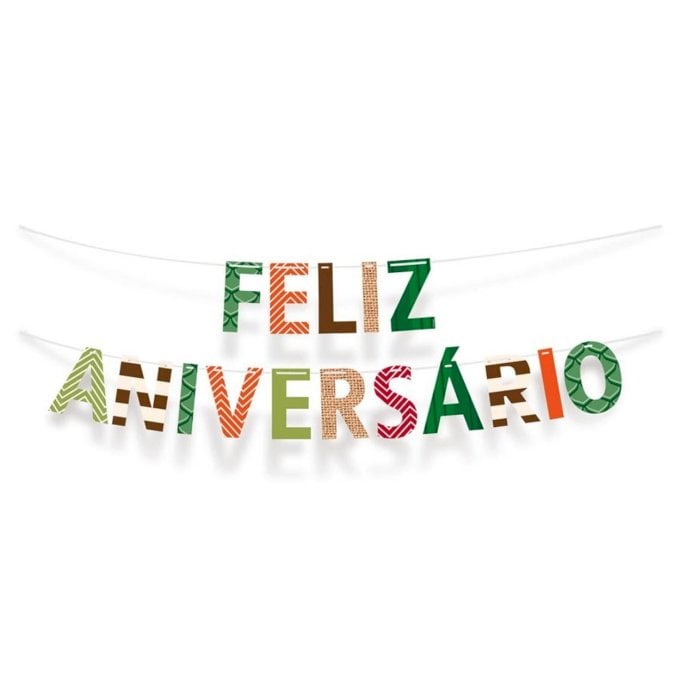 FAIXA FELIZ ANIVERSARIO MUNDO DOS DINOSSAUROSC/1UN