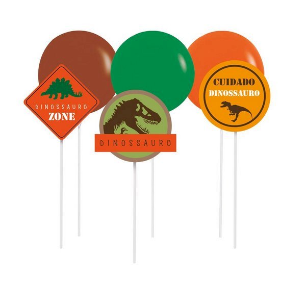 KIT TOPO DE BOLO C/ BALAO MUNDO DOS DINOSSAUROS
