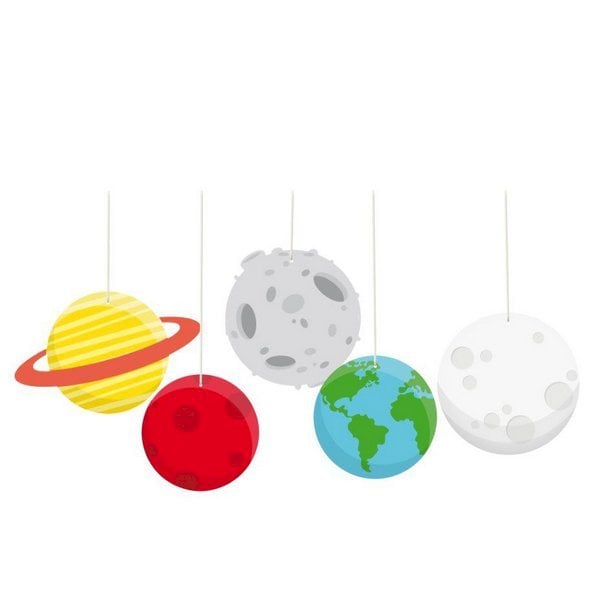 MOBILES DECORATIVO ASTRONAUTA C/4