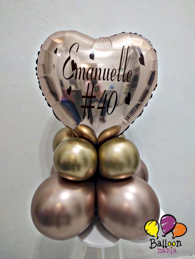 ARRANJO DE BALOES METALIZADO 18¨ 9CHRO11 PERSONALIZADO MAE