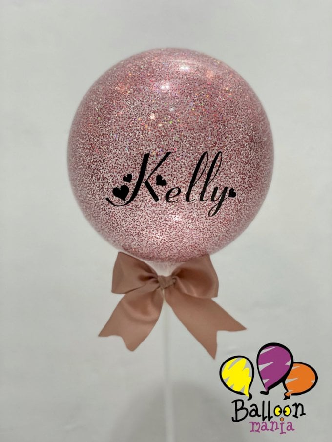 TOPO DE BOLO BUBB10 GLITT LAÇ PERSONALIZA