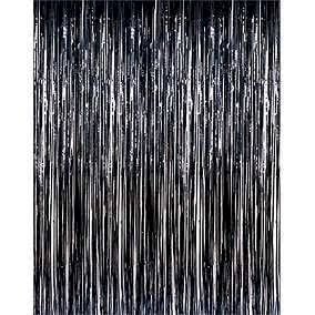 CORTINA METALIZADA TIRAS PRETO 2 X 1MT UND