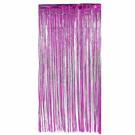 CORTINA METALIZADA TIRAS LILAS 2 X 1MT UND