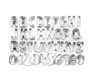 KIT INOX LETRAS E NUMEROS 36 PECAS 