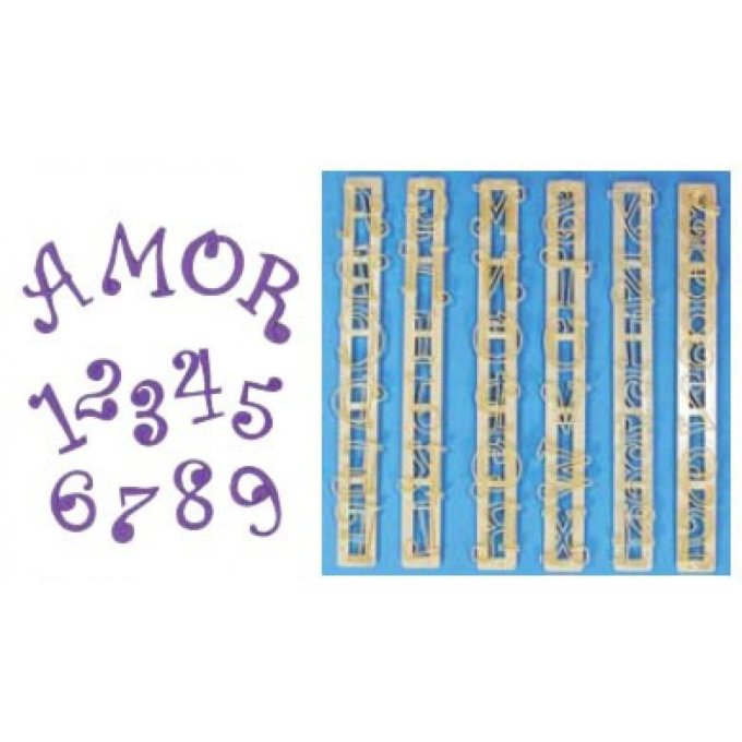 MOLDE LETRAS E NUMEROS PLASTICO