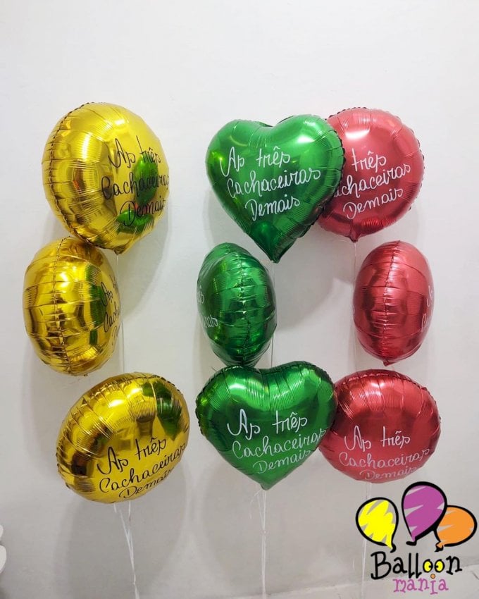 BALAO METALIZADO 18¨CHEIO COM GAS HELIO UND PERSONALIZADO