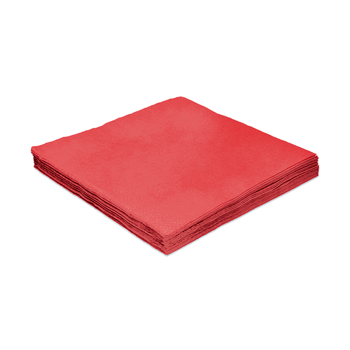 GUARDANAPO LISO 25X25CM C/20UND VERMELHO