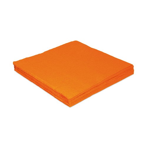 GUARDANAPO LISO 25X25CM C/20UND LARANJA