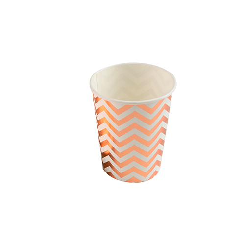 COPO PAPEL 270ML CHEVRON COBRE C/10 UND