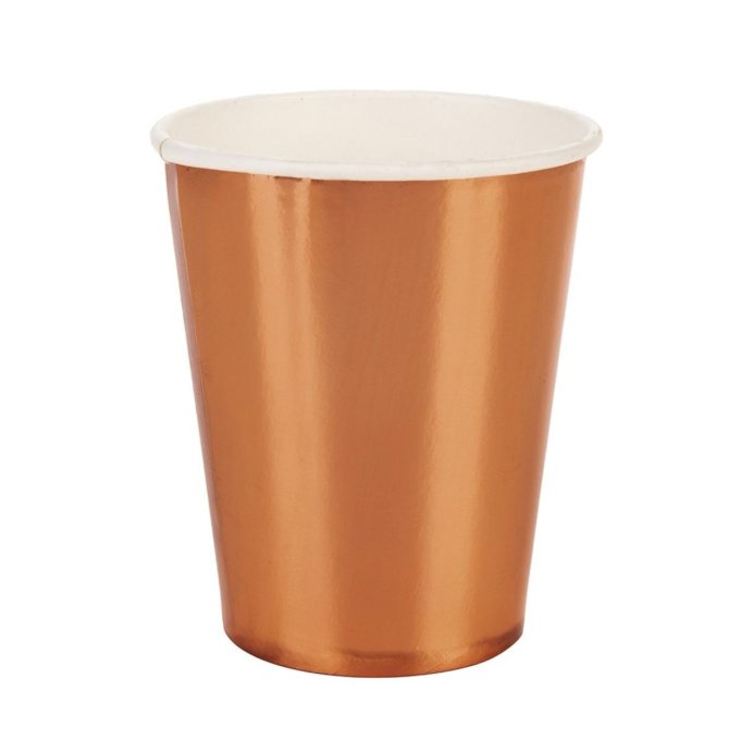 COPO PAPEL 270ML C/10 BRONZE