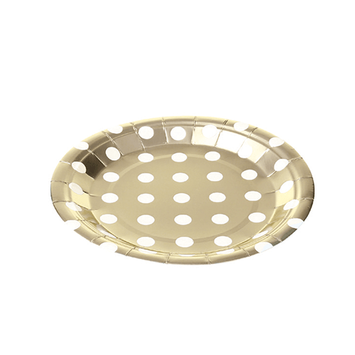 PRATO PAPEL 18CM POS DOURADO C/10