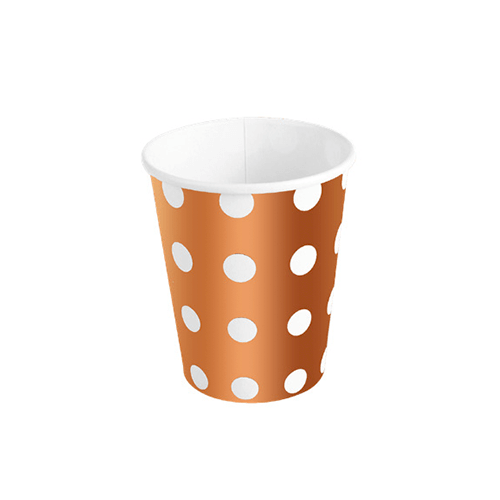 COPO PAPEL 270ML POA BRONZE C/10UND