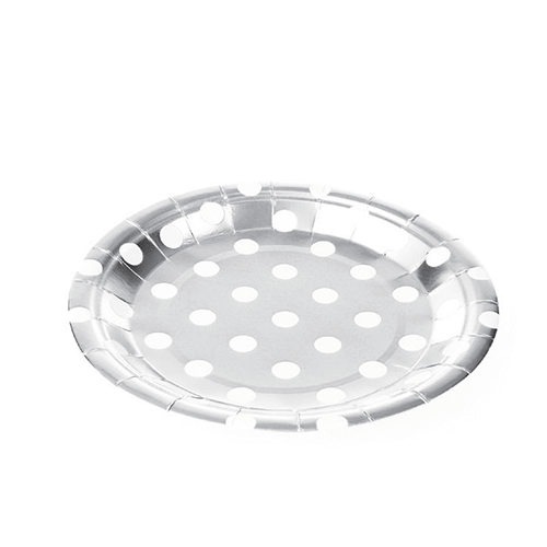 PRATO PAPEL 18CM POA PRATA C/10UND