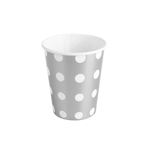 COPO PAPEL 270ML POA PRATA C/10UND