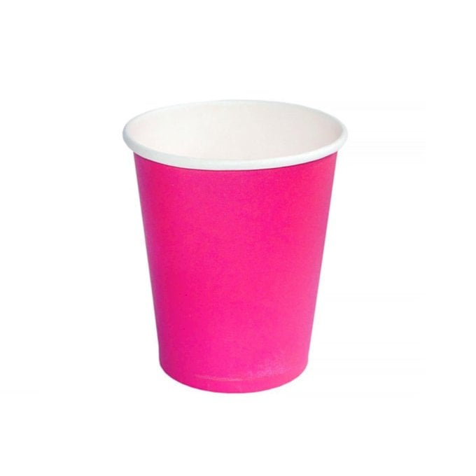 COPO PAPEL LISO 270ML PINK C/10UND MX029S