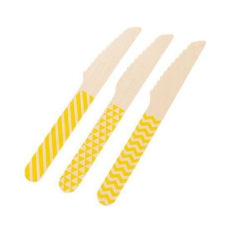 FACA MADEIRA 14CM C/10 UND AMARELO