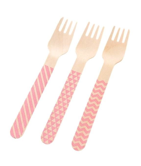 GARFO MADEIRA 14CM C/10 UND ROSA