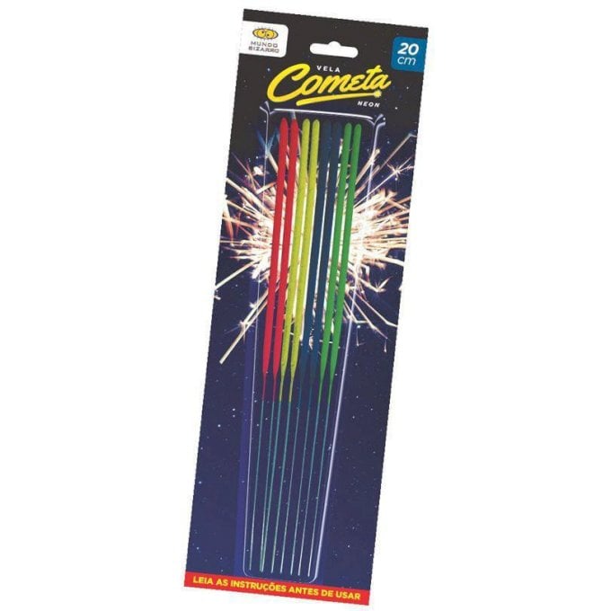 VELA COMETA NEON 20CM C/8UND