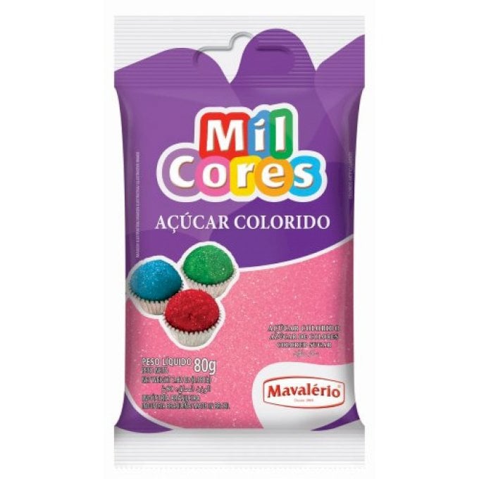 ACUCAR COLOR 80GR ROSA