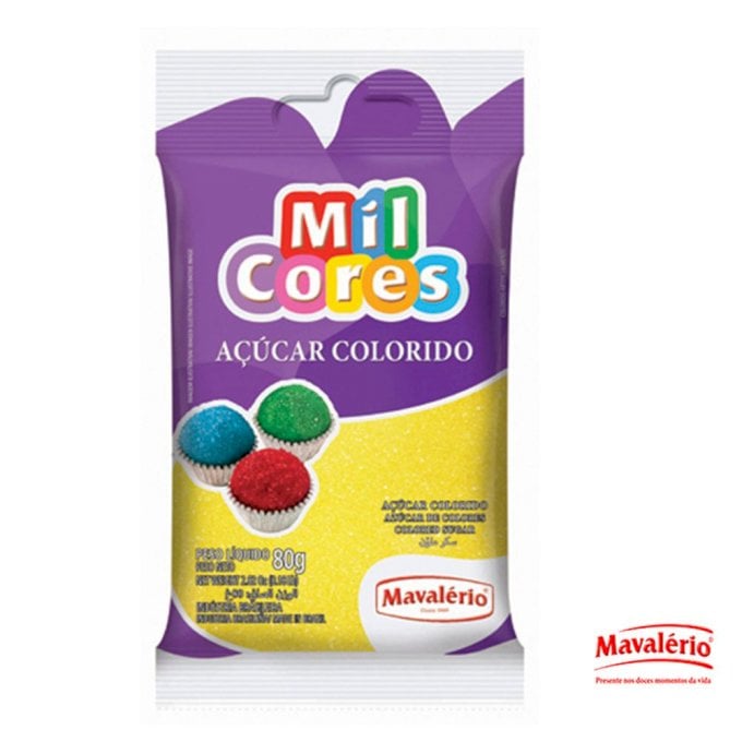 ACUCAR COLOR 80GRAMARELO