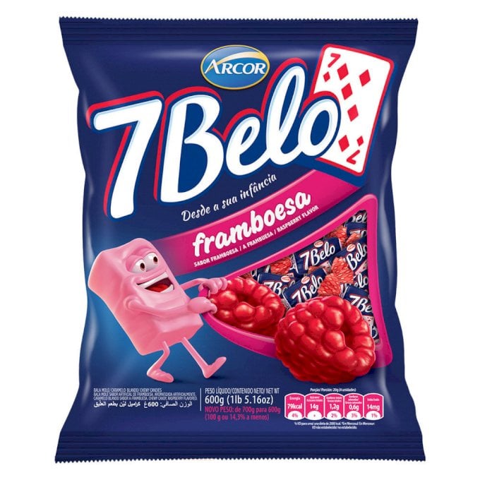 BALA 7 BELO FRAMBOESA 500g