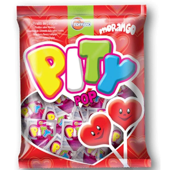 PIRULITO CORACAO TOFFANO PITY MORANGO 200G