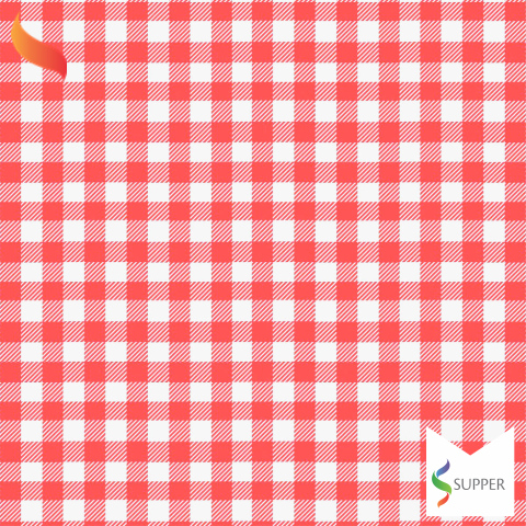 TNT ESTAMPADO XADREZ BRANCO /VERMELHO 1400MM METRO