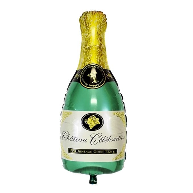 BALAO METALIZADO MINI GARRAFA DE CHAMPAGNE 45CM UND